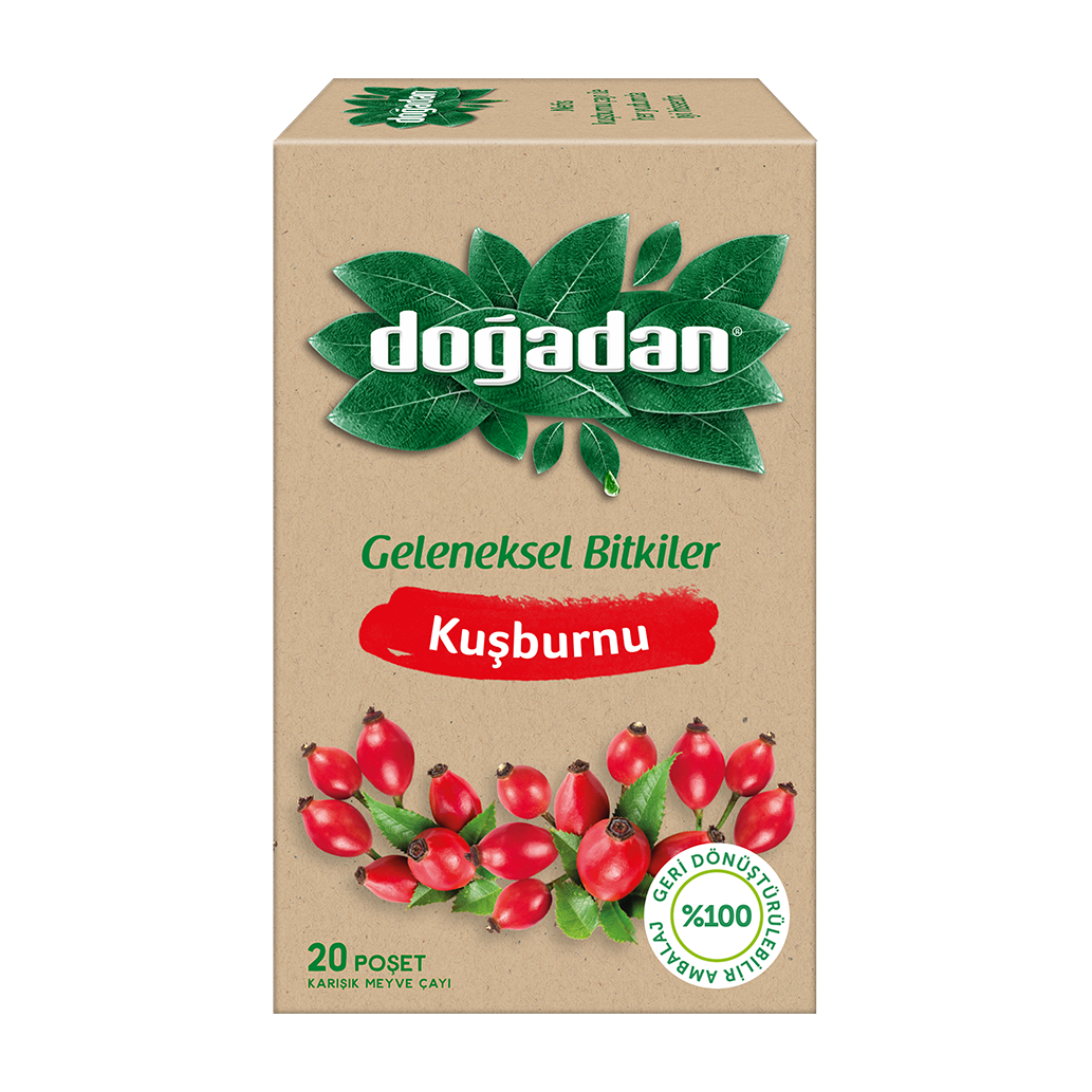 Doğadan Traditionelle Kräuter – Hagebutten Tee – 20 Teebeutel
