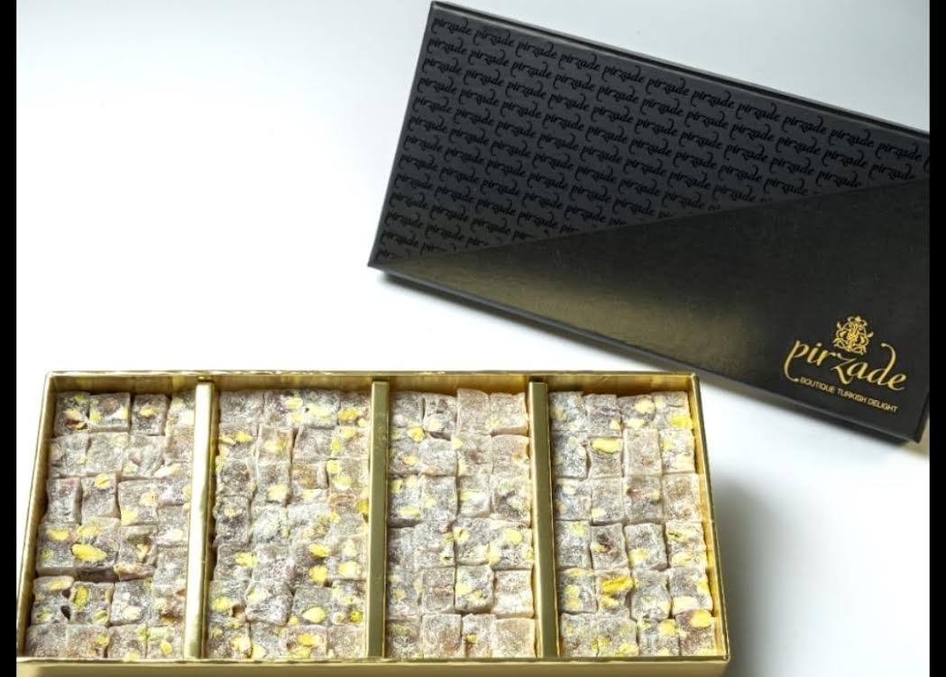 Pistazien Mini Lokum mit Vanille doppelt geröstet – 500g Geschenkbox | Türkischer Lokum von Anteplim