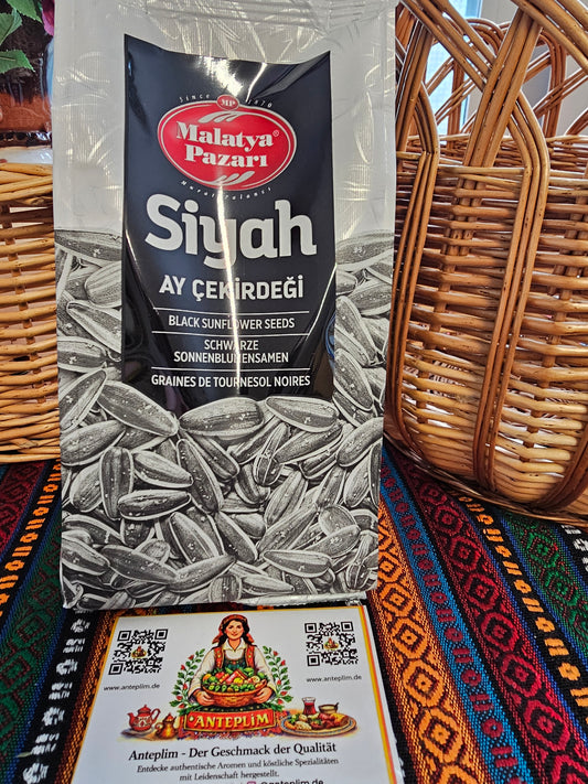 Roasted Salted Black Sunflower Seeds 450g – Crunchy Turkish Snack
