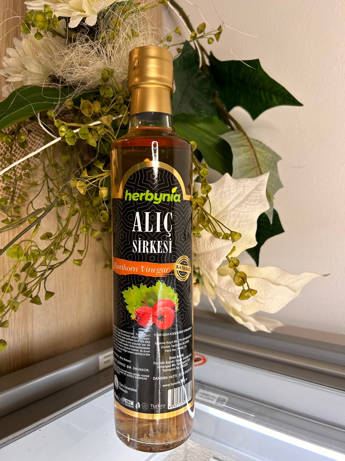 Anteplim Alıç Sirkesi – 500 ml | Doğal Fermentasyon & Katkısız