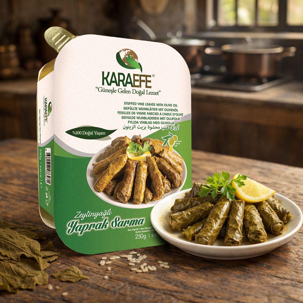 Karaefe Stuffed Vine Leaves with Olive Oil 250 g ready-to-eat stand-up pouch