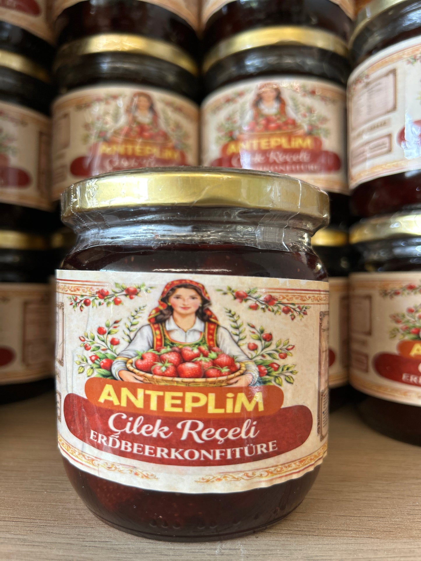 Anteplim Strawberry Jam from Nazilli (Aydın) 450 g in a glass jar