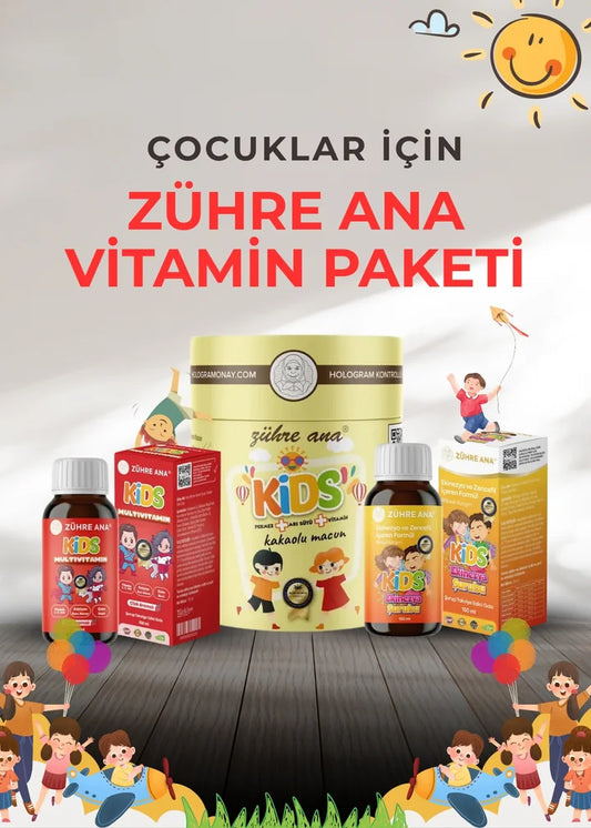 Vitamin Set für Kinder (Echinacea Sirup, Multivitamin Erdbeersirup, Kakao Paste)
