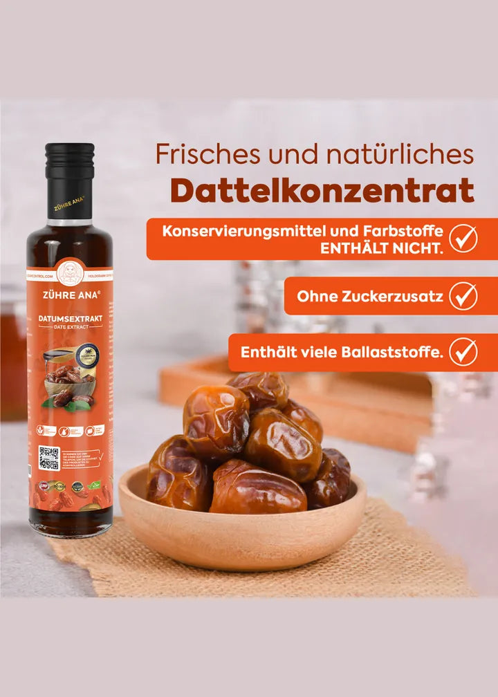 Zühre Ana Dattelextrakt – Natürlicher Genuss in Desserts, Gebäck und Frühstück 350ml