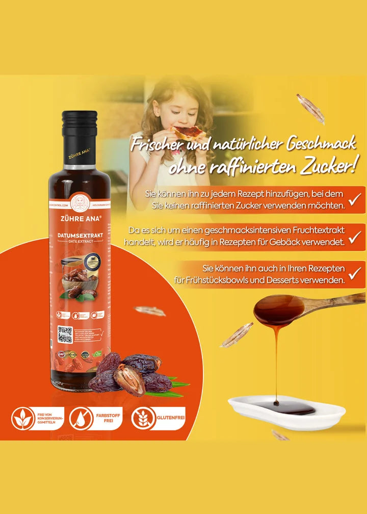 Zühre Ana Dattelextrakt – Natürlicher Genuss in Desserts, Gebäck und Frühstück 350ml