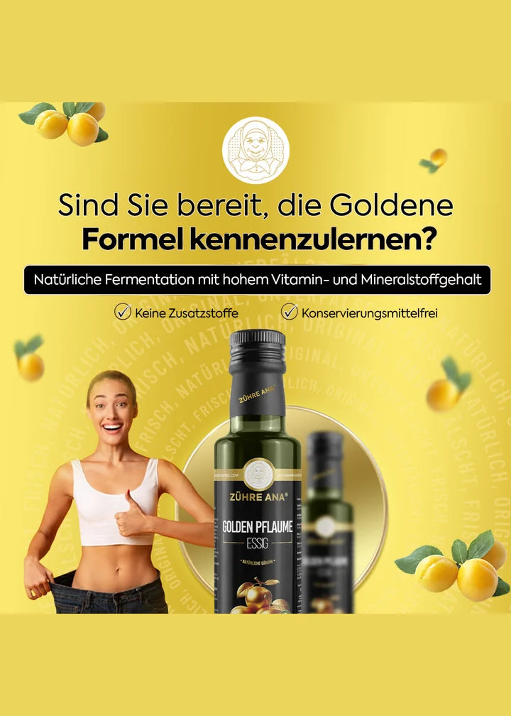 Zühre Ana Goldener Pflaumenessig Natürliche Fermentation (Altın Erik Sirkesi) 250ml