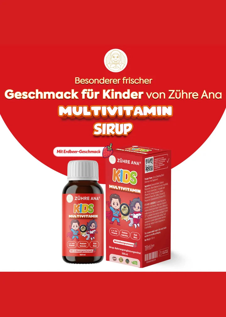 Zühre Ana Kids Strawberry Multivitamin Syrup