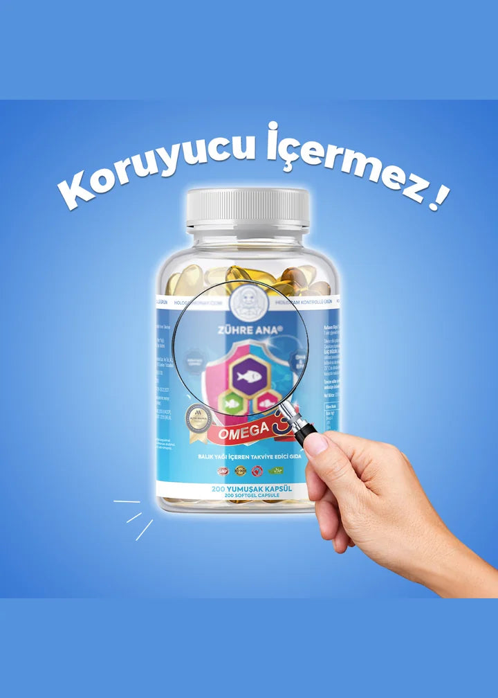 Zühre Ana Omega 3 Fischöl – 200 Kapseln