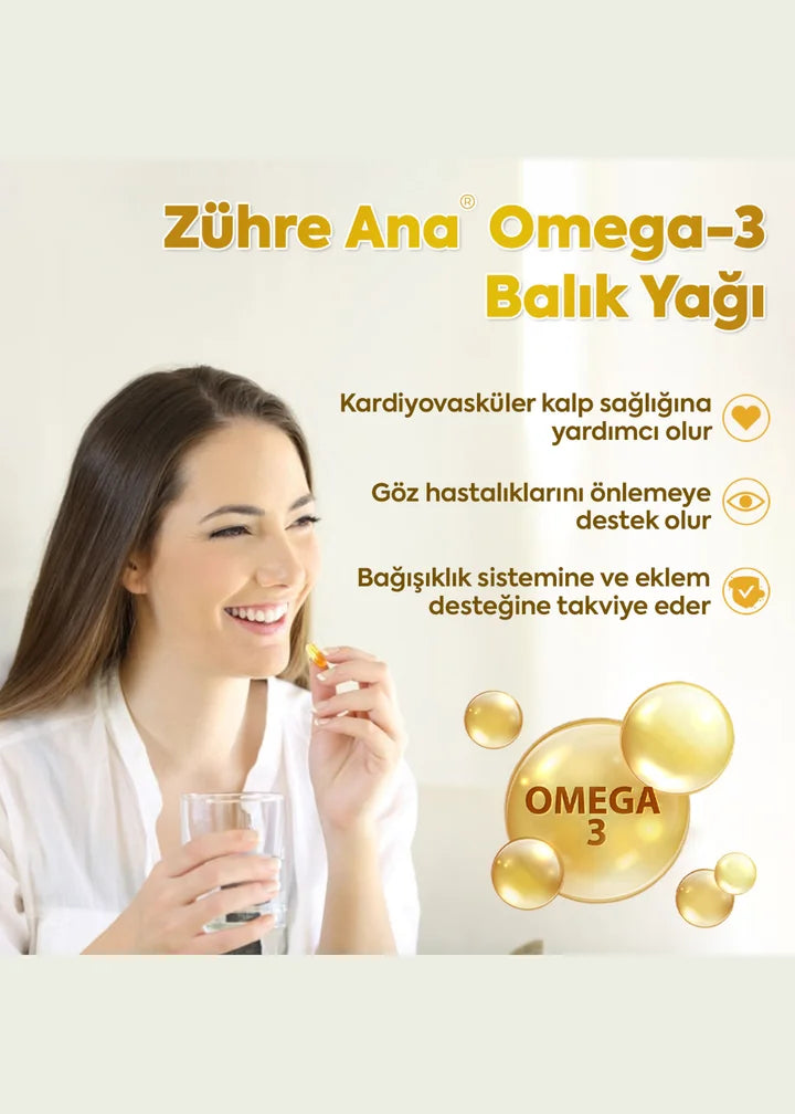 Zühre Ana Omega 3 Fischöl – 200 Kapseln