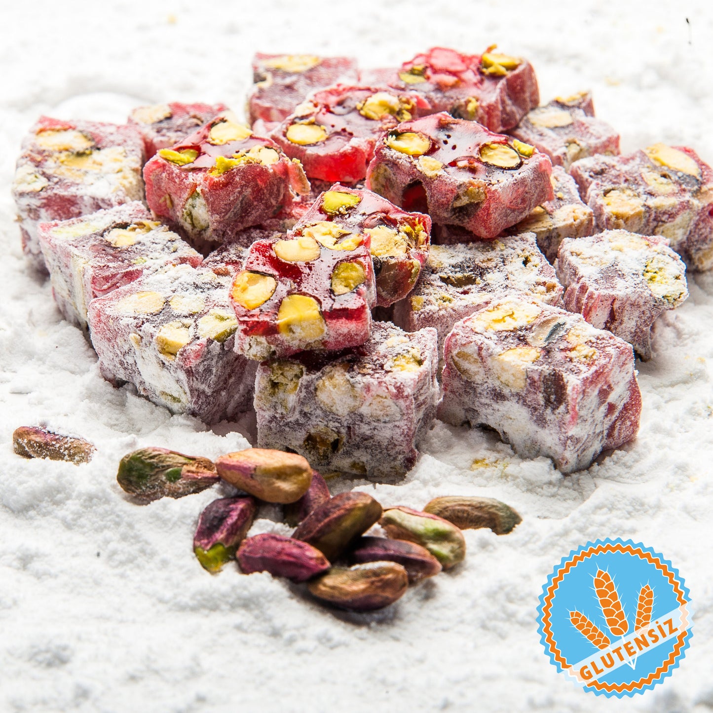 Doppelt gerösteter Türkischer Pistazien-Granatapfel-Lokum 600g