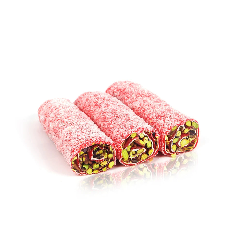Türkischer Spezial-Lokum mit Granatapfel, Pistazien und Kokosnuss – 500g