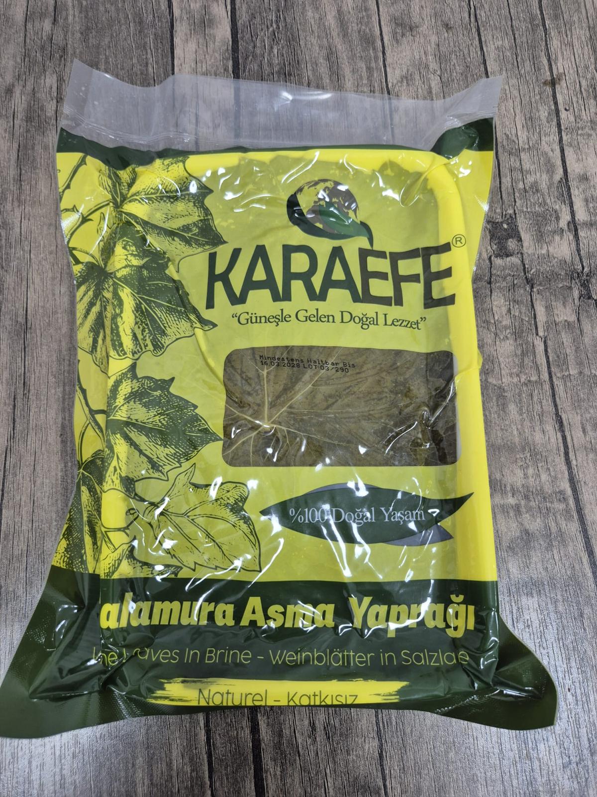 Karaefe Natural Vine Leaves in Brine 350 g vacuum pack