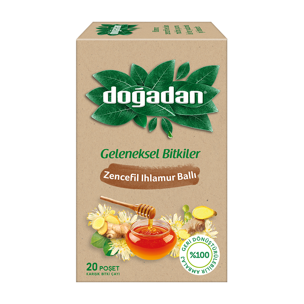 Doğadan Zencefil Ihlamur Ballı Çay