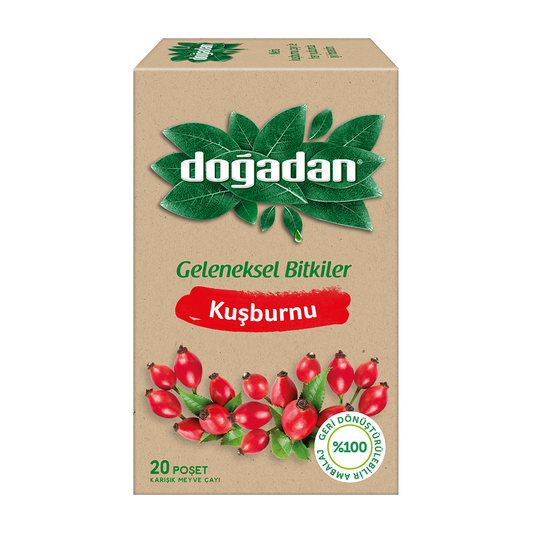 Doğadan Traditionelle Kräuter – Hagebutten Tee – 20 Teebeutel