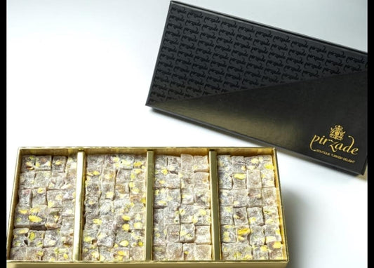 Pistazien Mini Lokum mit Vanille doppelt geröstet – 500g Geschenkbox | Türkischer Lokum von Anteplim