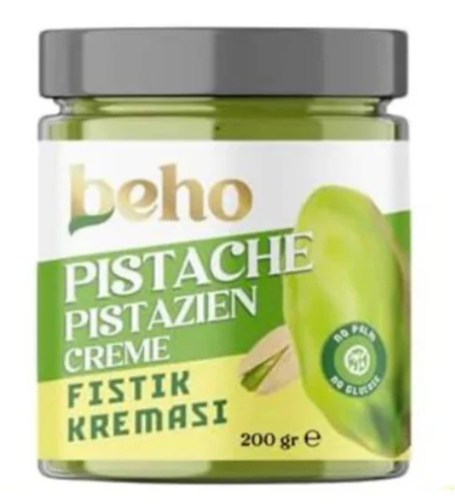 Beho Antep Pistaziencreme 200 g Glas – Ohne Palmöl & Glukose | Ideal für Desserts, Dubai Bar & Kunefe