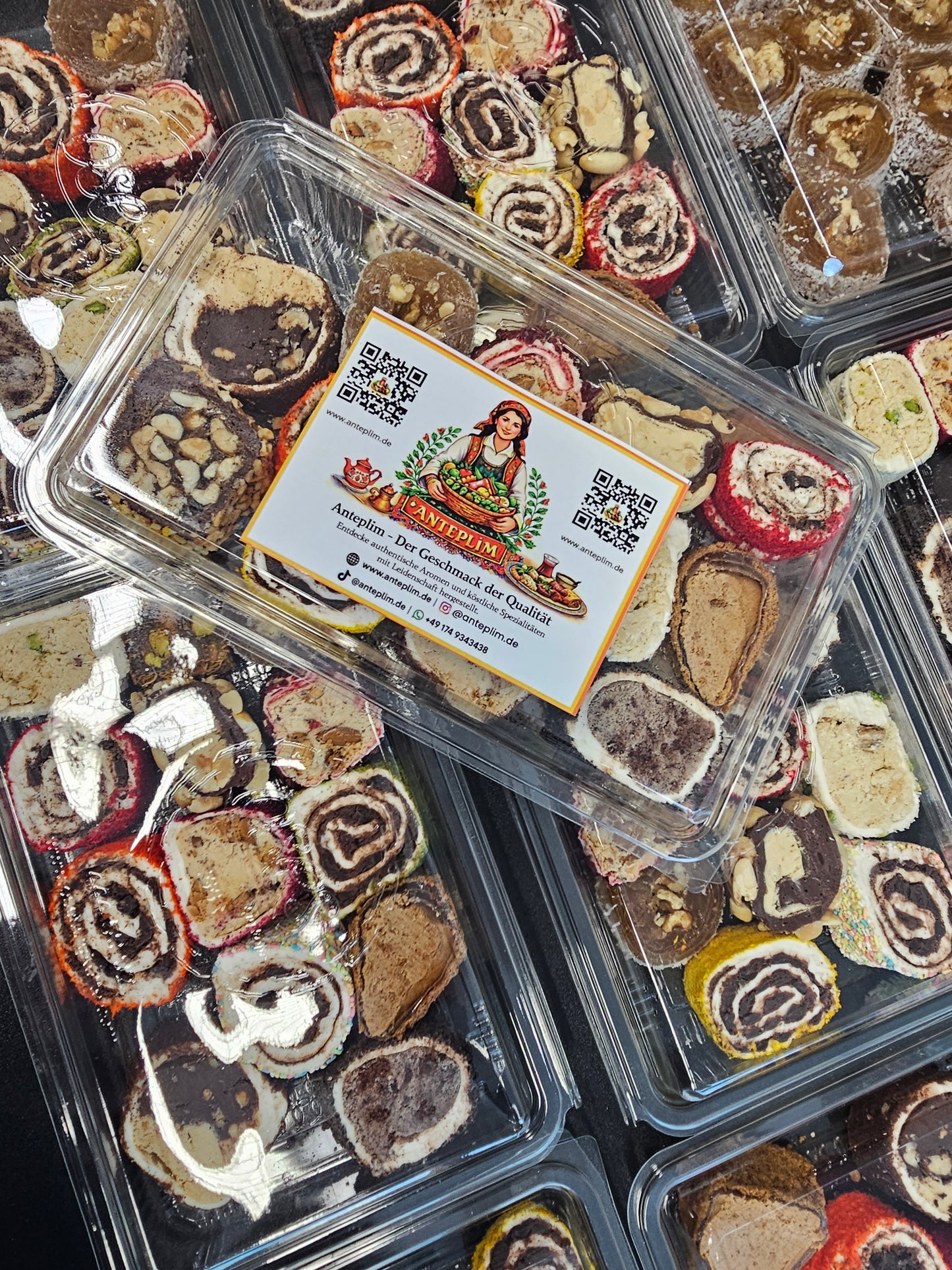 Karışık Lokum 500g – Antep Fıstıklı, Narlı ve Bademli Türk Lokumu