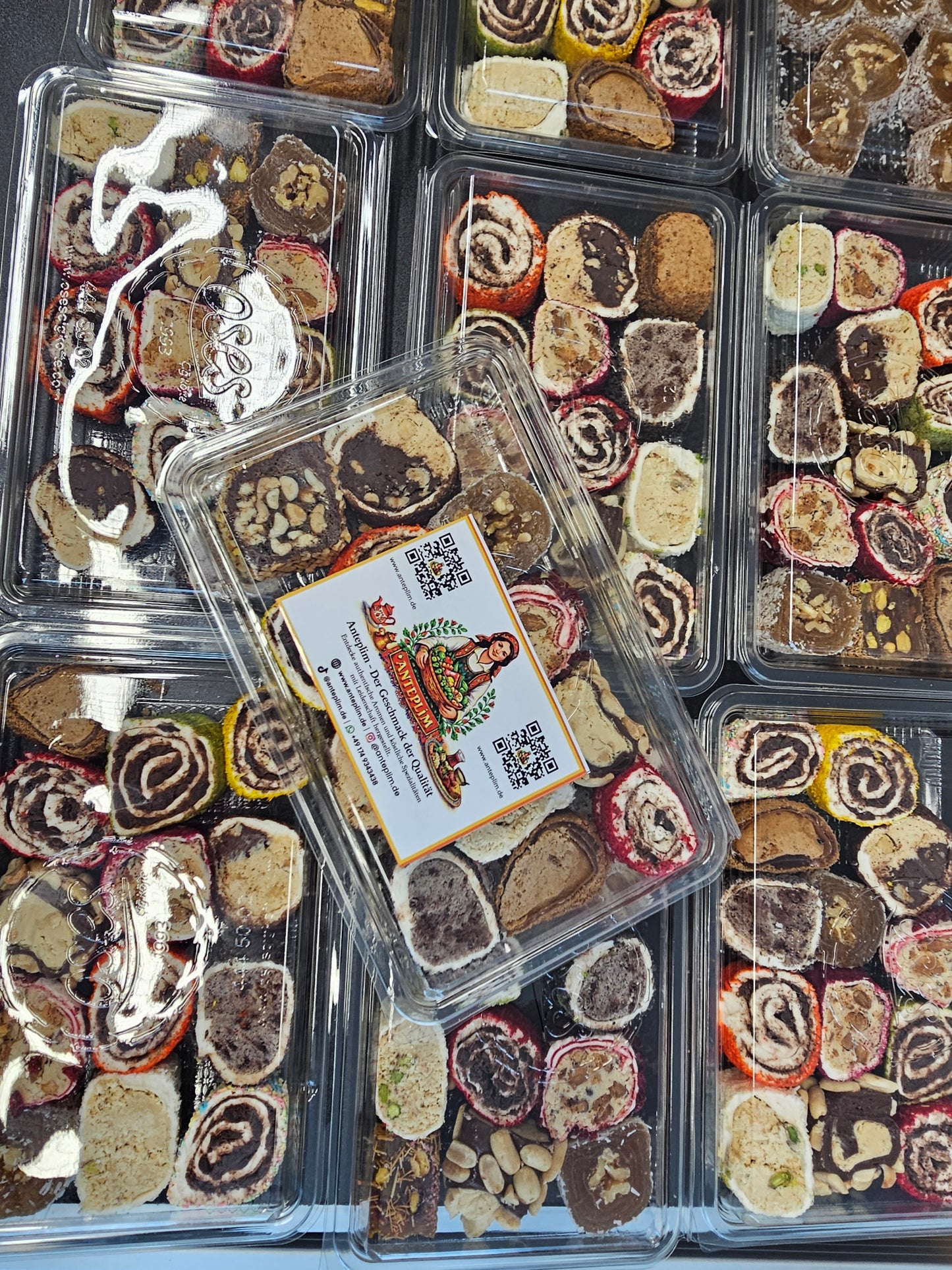 Karışık Lokum 500g – Antep Fıstıklı, Narlı ve Bademli Türk Lokumu