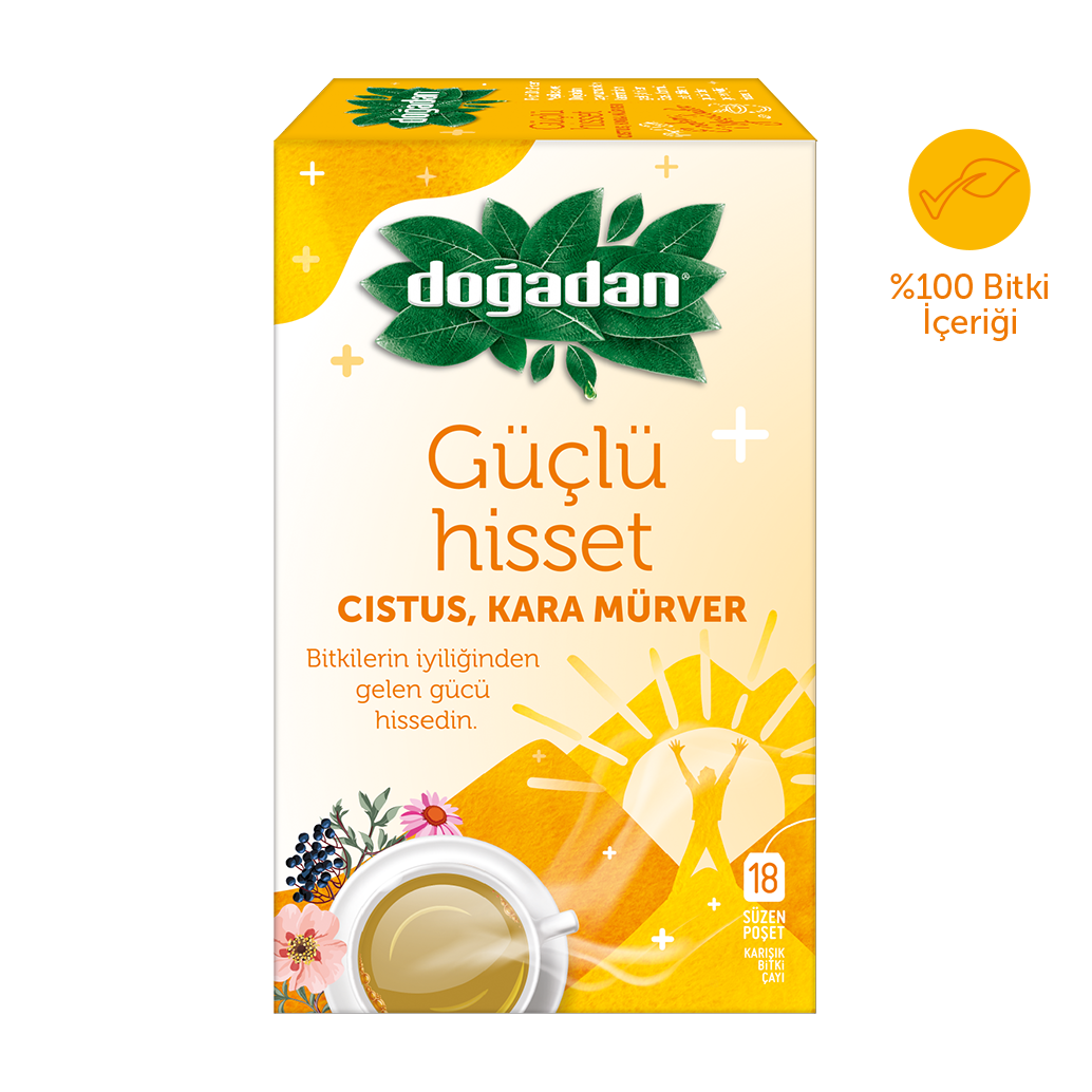 Doğadan Güçlü Hisset Citrus & Holunder Kräutertee – 18 Teebeutel