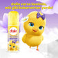 Dalin Spring Freshness Baby Cologne 150 ml with chick mascot against a purple floral background