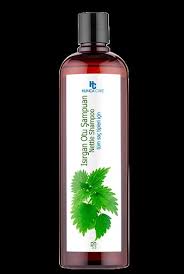 Yeşil ısırgan otu görselli koyu kahverengi Hunca Care Isırgan Otu Şampuanı 675 ml şişesi