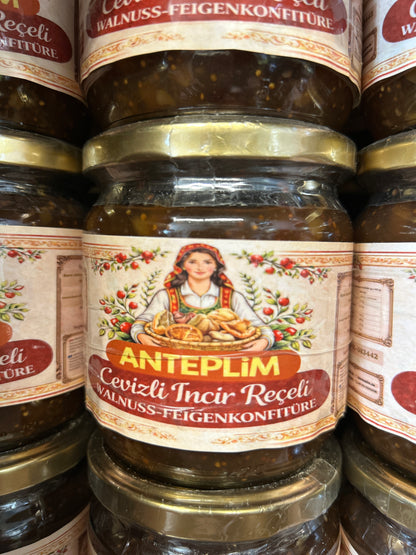 Anteplim Walnut & Fig Jam 450 g in a glass jar