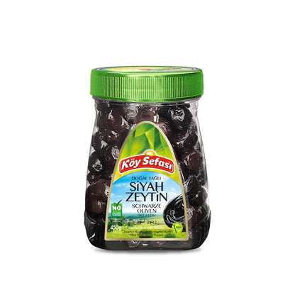 Köy Sefası Natural Black Olives with Pits 450 g PET jar