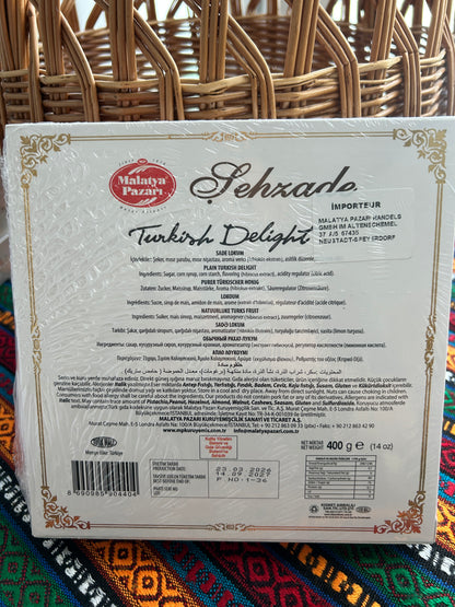 Malatya Pazarı Şehzade Plain Turkish Delight 400 g