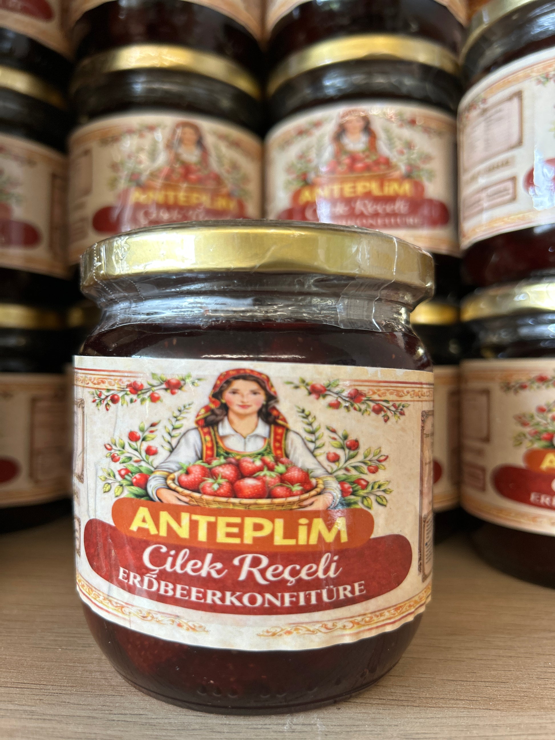 Anteplim Strawberry Jam from Nazilli (Aydın) 450 g in a glass jar