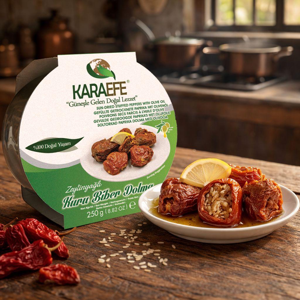 Karaefe Stuffed Sun-Dried Peppers with Olive Oil 250 g ready-to-eat stand-up pouch