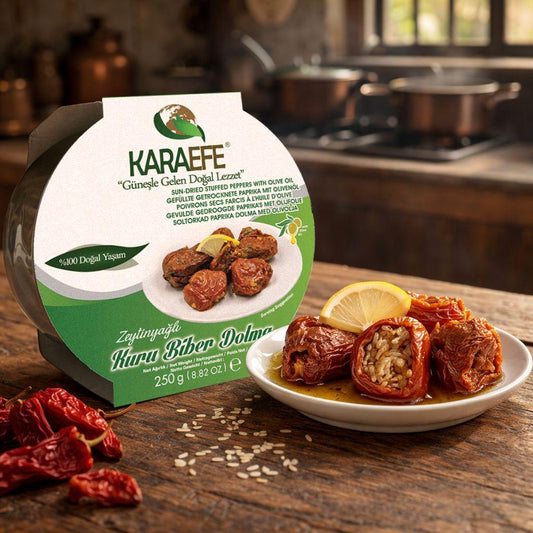 Karaefe Stuffed Sun-Dried Peppers with Olive Oil 250 g ready-to-eat stand-up pouch