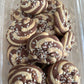 Ertürk Dönence cocoa and sesame cookies in a transparent 300 g pack with a blue label