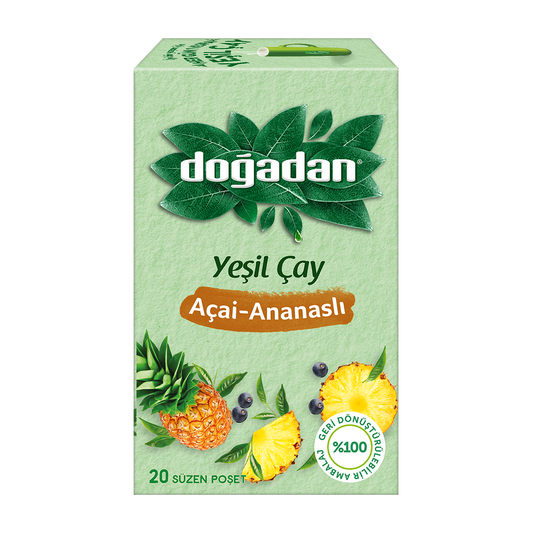 Doğadan Grüner Tee mit Açai & Ananas – 20 Teebeutel
