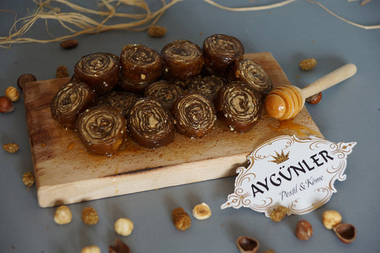 Anteplim Hazelnut Köme Slices 300 g – Traditional Turkish Nut Roll with Pestil