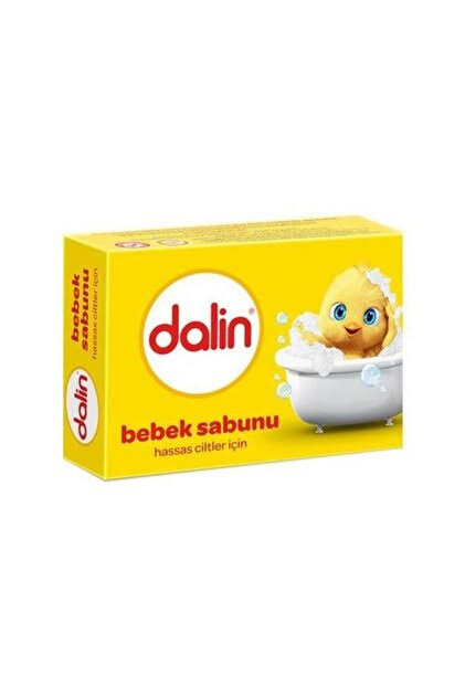 Yellow box of Dalin Classic Baby Soap 100 g with Dalin logo and chick in a bathtub