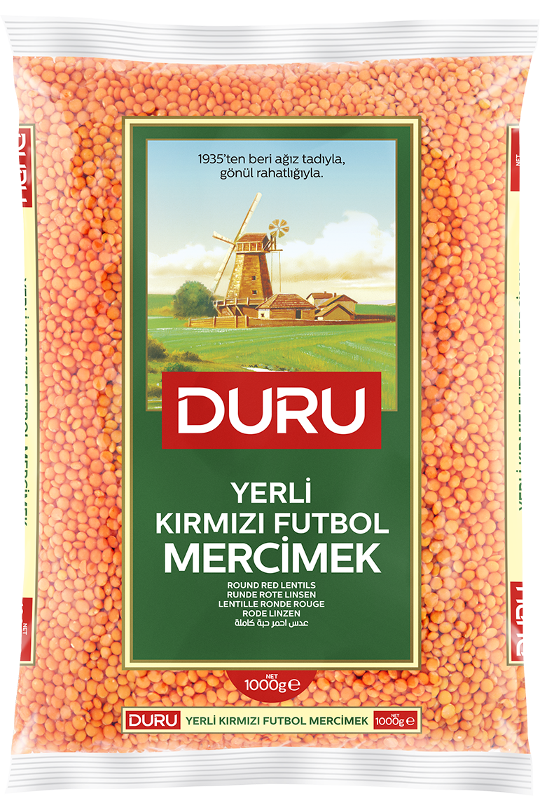 Duru Runde Rote Linsen 1000 g – Türkische Yerli Kırmızı Mercimek