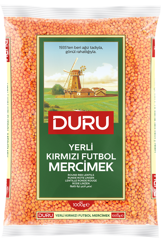Duru Runde Rote Linsen 1000 g – Türkische Yerli Kırmızı Mercimek