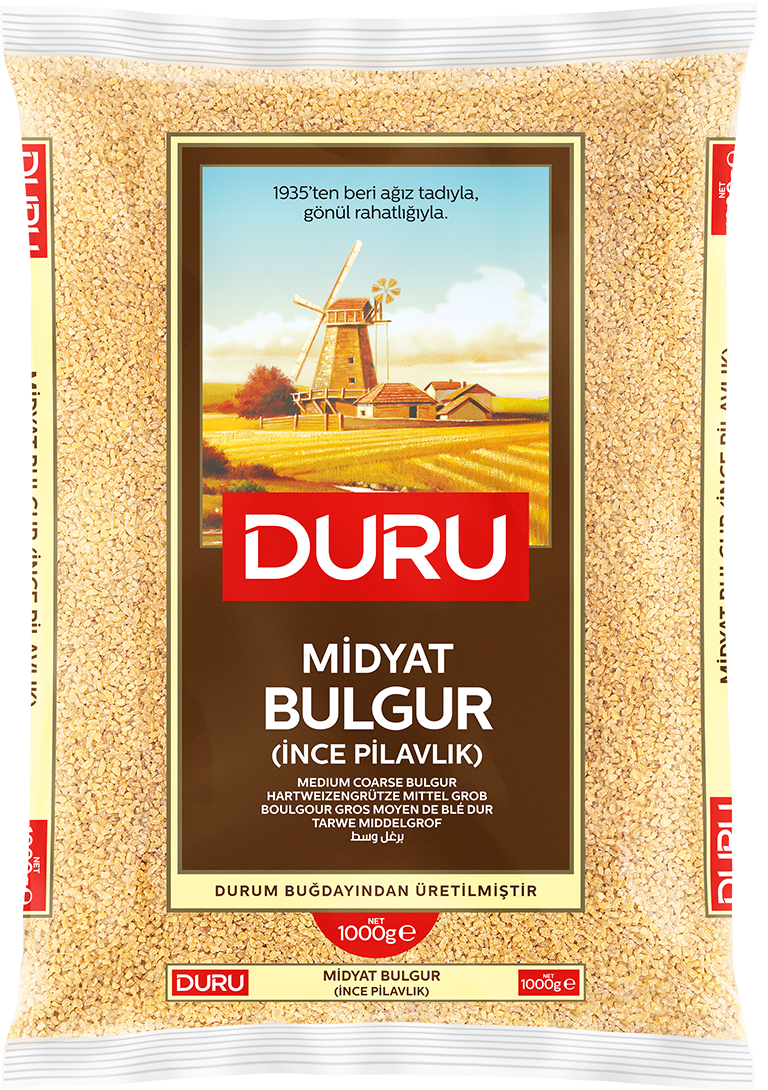 Duru Midyat Bulgur (Feiner Pilavlik) 1000 g – Türkischer Hartweizenbulgur Mittelgroß