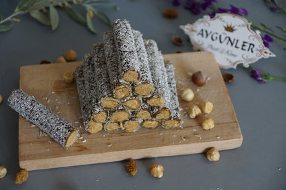 Hazelnut Coconut Köme Roll 300g – Traditional Turkish Pestil Dessert

