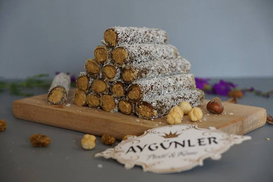 Hazelnut Coconut Köme Roll 300g – Traditional Turkish Pestil Dessert
