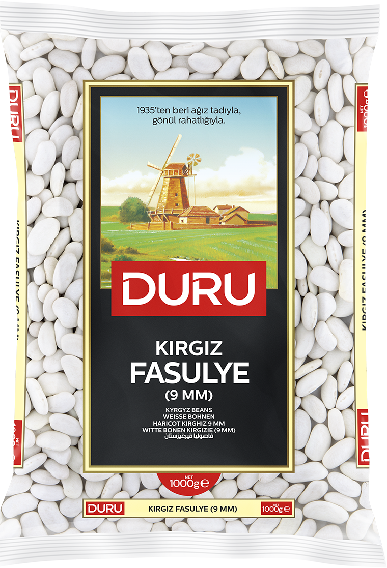 Duru Kırgız Weiße Bohnen 1000 g (9 mm) – Türkische Kuru Fasulye