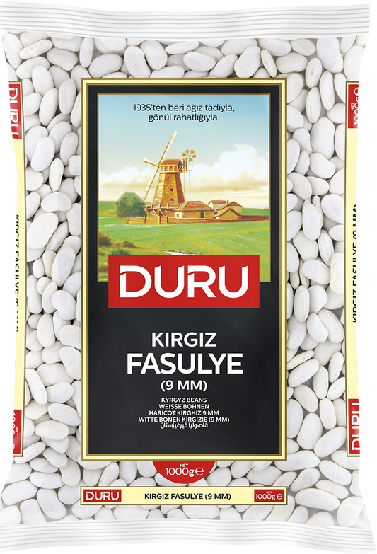 Duru Kırgız Weiße Bohnen 1000 g (9 mm) – Türkische Kuru Fasulye