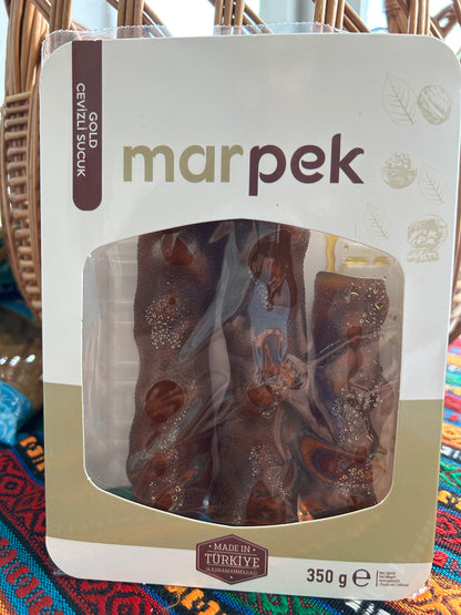 Marpek Gold thick walnut roll with grape syrup 350 g in gold-coloured packaging